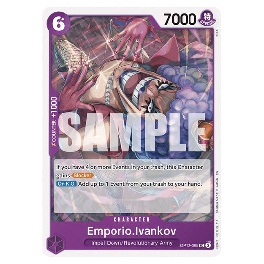 Emporio.Ivankov OP12-065 card from the One Piece set Legacy of the Master