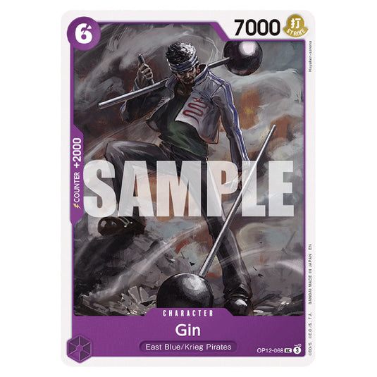 Gin OP12-068 card from the One Piece set Legacy of the Master
