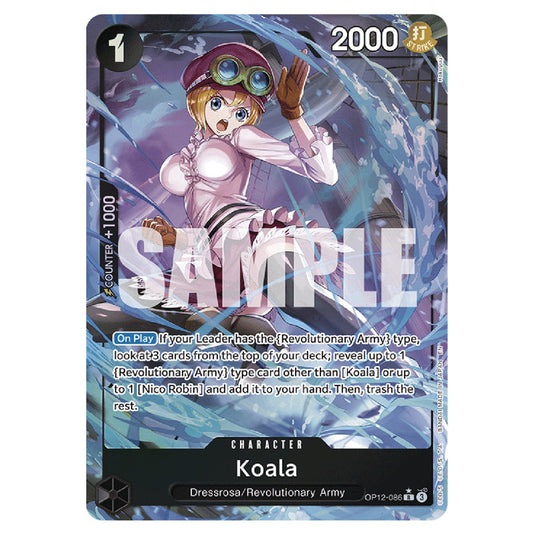Koala OP12-086a card from the One Piece set Legacy of the Master