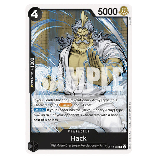 Hack OP12-089 card from the One Piece set Legacy of the Master