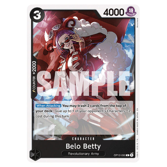 Belo Betty OP12-090 card from the One Piece set Legacy of the Master