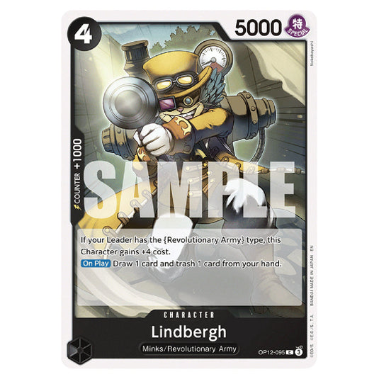 Lindbergh OP12-095 card from the One Piece set Legacy of the Master