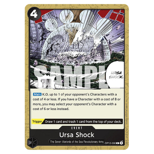 Ursa Shock OP12-096 card from the One Piece set Legacy of the Master
