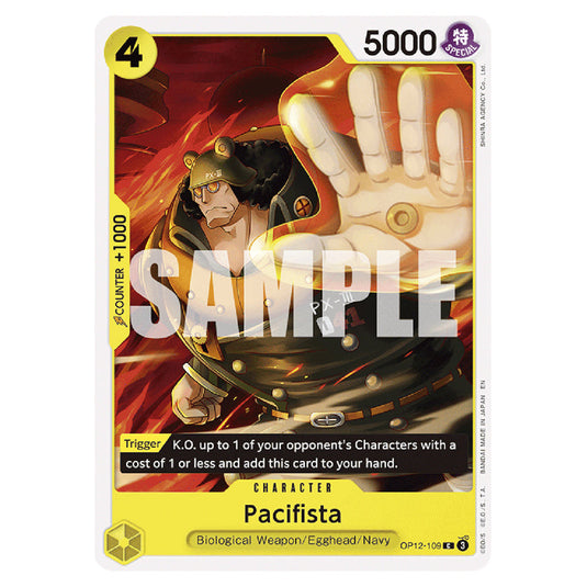 Pacifista OP12-109 card from the One Piece set Legacy of the Master
