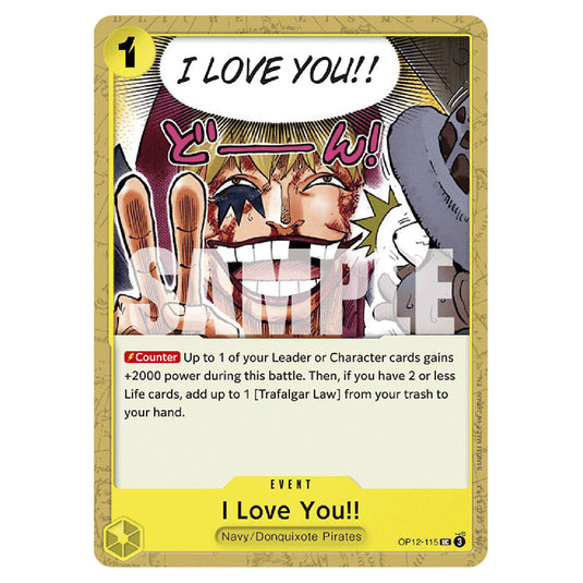 I Love You!! OP12-115 card from the One Piece set Legacy of the Master