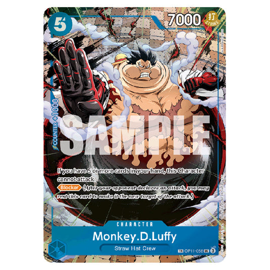 Monkey.D.Luffy OP11-058 card from the One Piece set Carrying on his Will