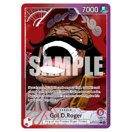 Gol.D.Roger OP13-003a card from the One Piece set Carrying on his Will