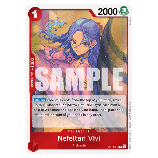 Nefeltari Vivi OP13-012 card from the One Piece set Carrying on his Will