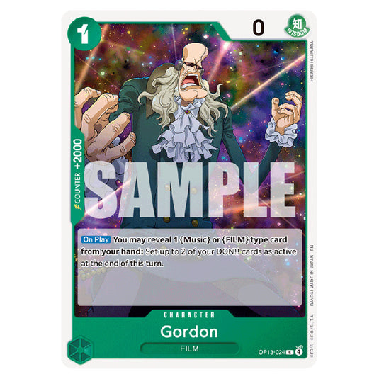 Gordon OP13-024 card from the One Piece set Carrying on his Will