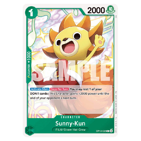 Sunny-Kun OP13-026 card from the One Piece set Carrying on his Will
