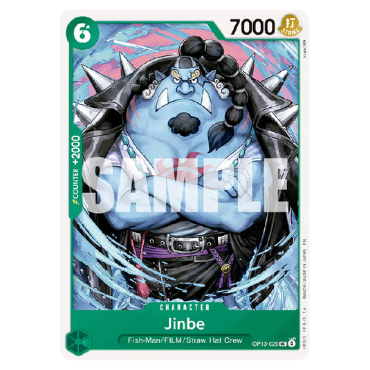 Jinbe OP13-029 card from the One Piece set Carrying on his Will