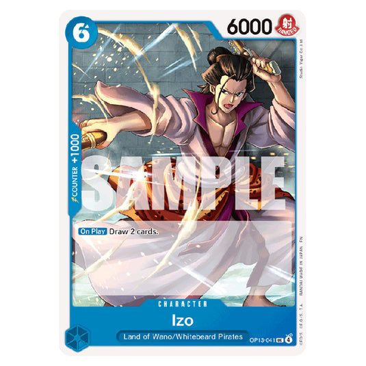 Izo OP13-041 card from the One Piece set Carrying on his Will