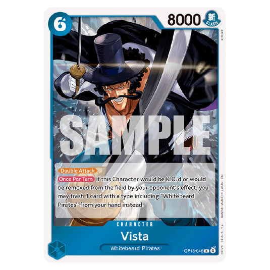 Vista OP13-046 card from the One Piece set Carrying on his Will