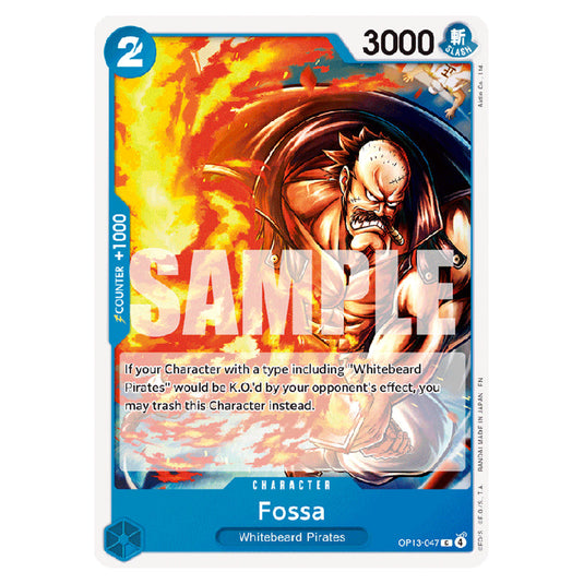 Fossa OP13-047 card from the One Piece set Carrying on his Will