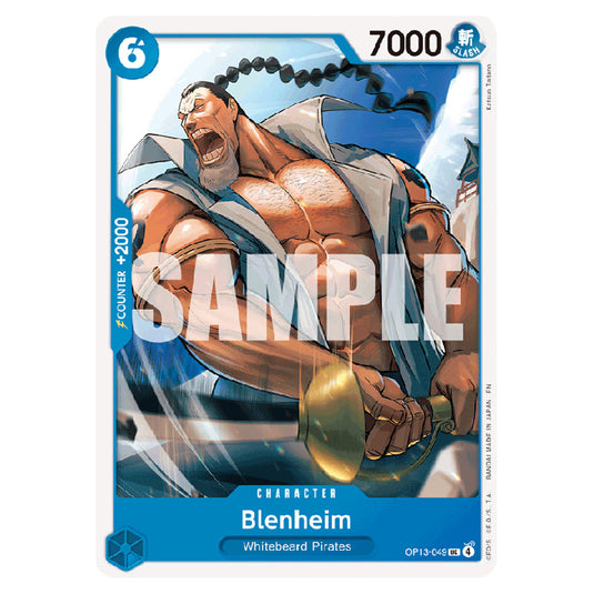 Blenheim OP13-049 card from the One Piece set Carrying on his Will