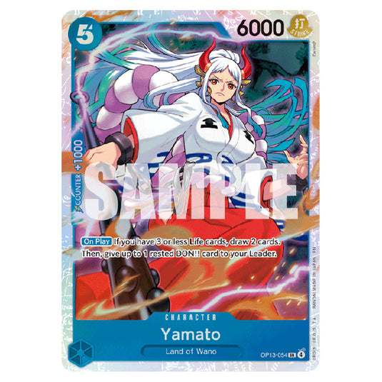 Yamato OP13-054 card from the One Piece set Carrying on his Will