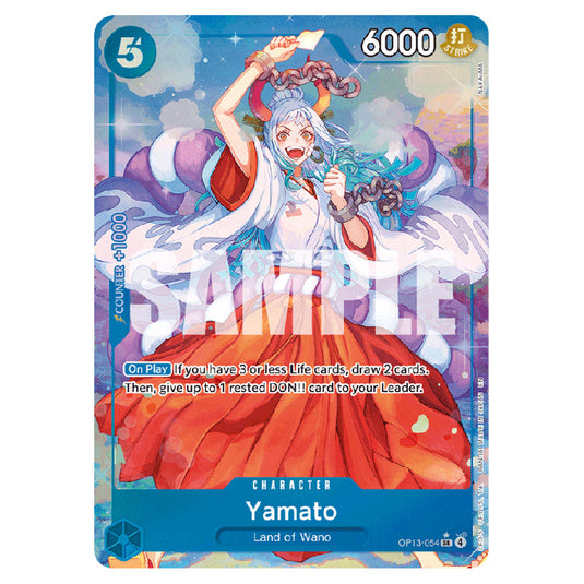Yamato OP13-054a card from the One Piece set Carrying on his Will