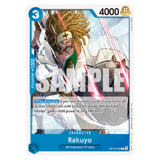 Rakuyo OP13-055 card from the One Piece set Carrying on his Will