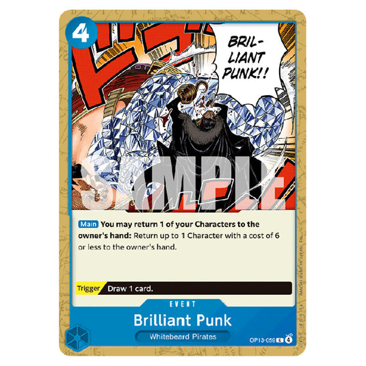 Brilliant Punk OP13-059 card from the One Piece set Carrying on his Will