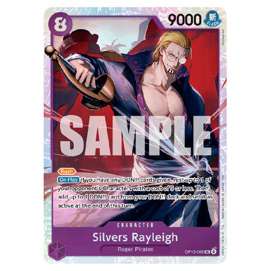 Silvers Rayleigh OP13-066 card from the One Piece set Carrying on his Will