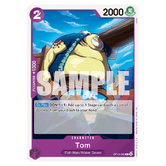 Tom OP13-069 card from the One Piece set Carrying on his Will