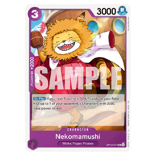 Nekomamushi OP13-071 card from the One Piece set Carrying on his Will