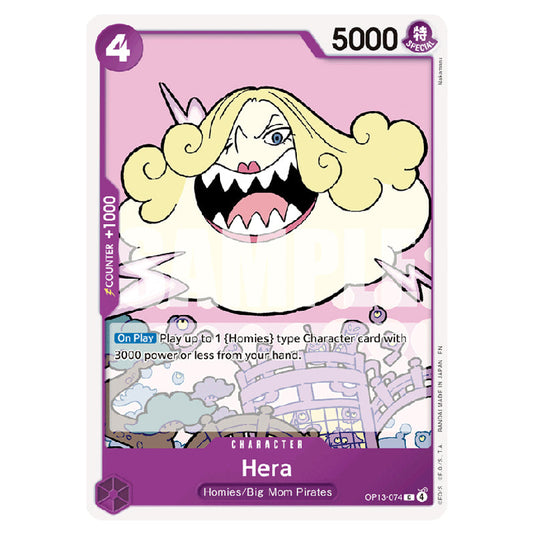 Hera OP13-074 card from the One Piece set Carrying on his Will