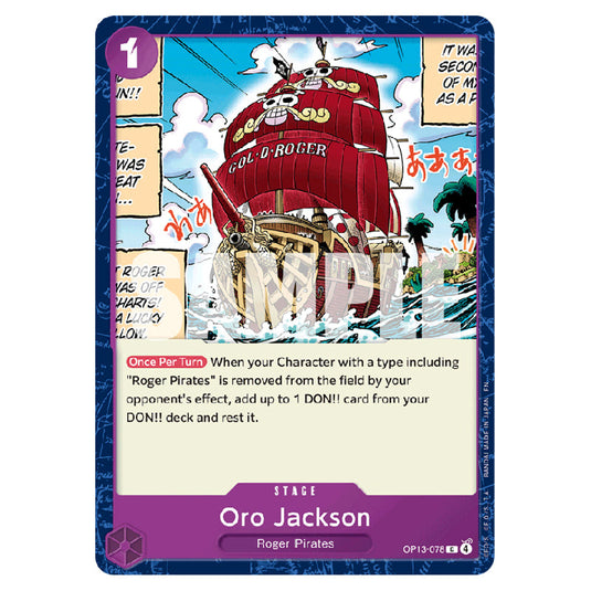 Oro Jackson OP13-078 card from the One Piece set Carrying on his Will