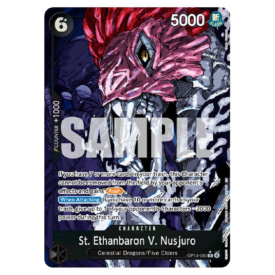 St. Ethanbaron V. Nusjuro OP13-080a card from the One Piece set Carrying on his Will