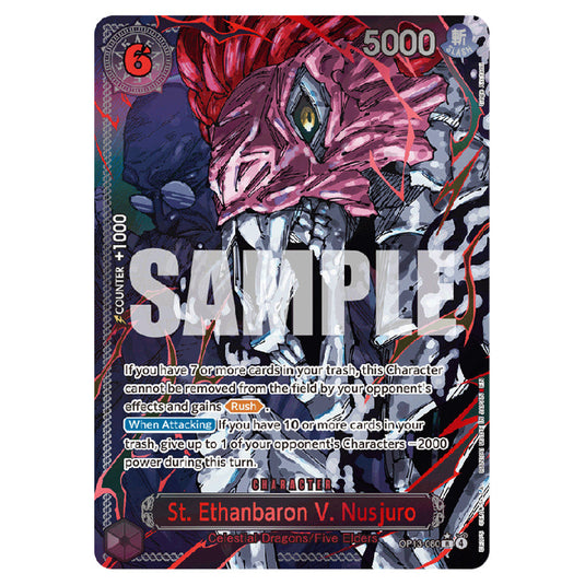St. Ethanbaron V. Nusjuro OP13-080b card from the One Piece set Carrying on his Will