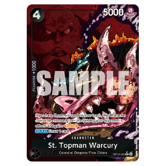 St. Topman Warcury OP13-089a card from the One Piece set Carrying on his Will