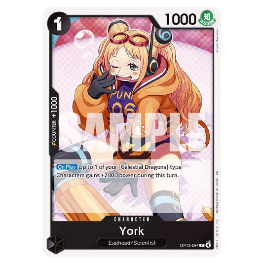 York OP13-094 card from the One Piece set Carrying on his Will