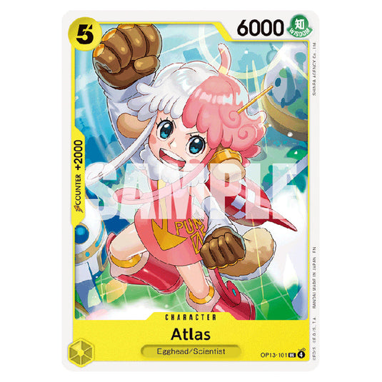 Atlas OP13-101 card from the One Piece set Carrying on his Will