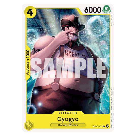Gyogyo OP13-103 card from the One Piece set Carrying on his Will