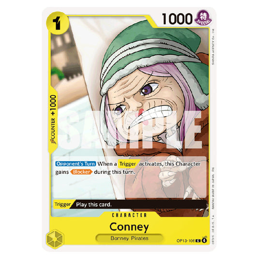 Conney OP13-106 card from the One Piece set Carrying on his Will