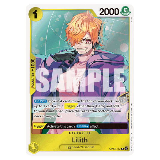 Lilith OP13-113 card from the One Piece set Carrying on his Will
