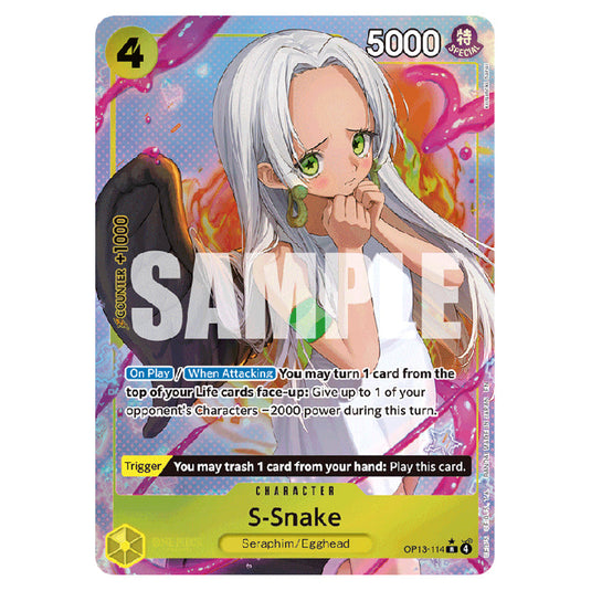 S-Snake OP13-114a card from the One Piece set Carrying on his Will