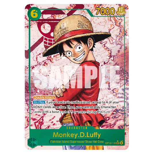 Monkey.D.Luffy OP13-118a card from the One Piece set Carrying on his Will