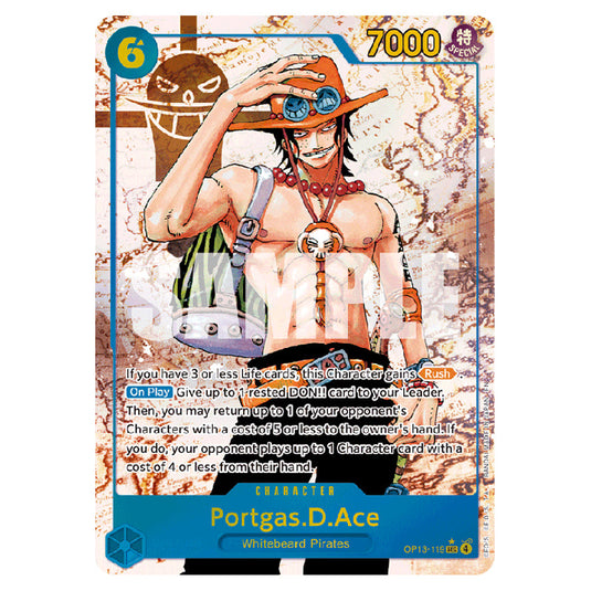 Portgas.D.Ace OP13-119a card from the One Piece set Carrying on his Will