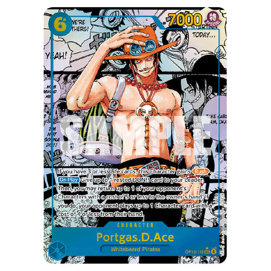 Portgas.D.Ace OP13-119b card from the One Piece set Carrying on his Will