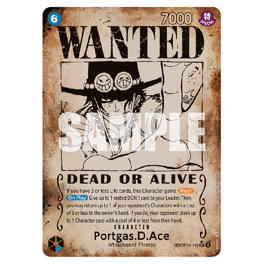 Portgas.D.Ace OP13-119 card from the One Piece set Carrying on his Will