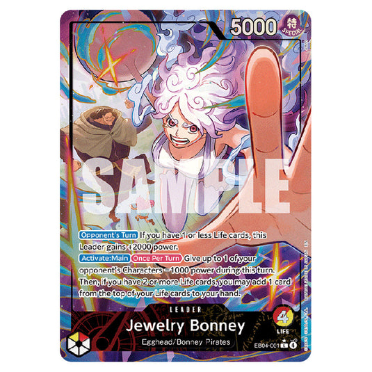 Jewelry Bonney EB04-001a card from the One Piece set Adventure on Kami's Island