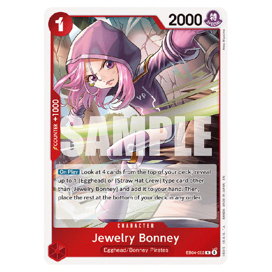 Jewelry Bonney EB04-002 card from the One Piece set Adventure on Kami's Island