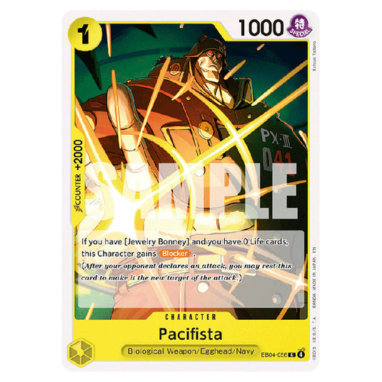 Pacifista EB04-056 card from the One Piece set Adventure on Kami's Island