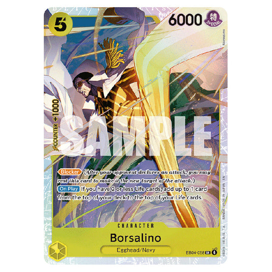 Borsalino EB04-058 card from the One Piece set Adventure on Kami's Island