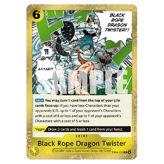 Black Rope Dragon Twister EB04-059 card from the One Piece set Adventure on Kami's Island