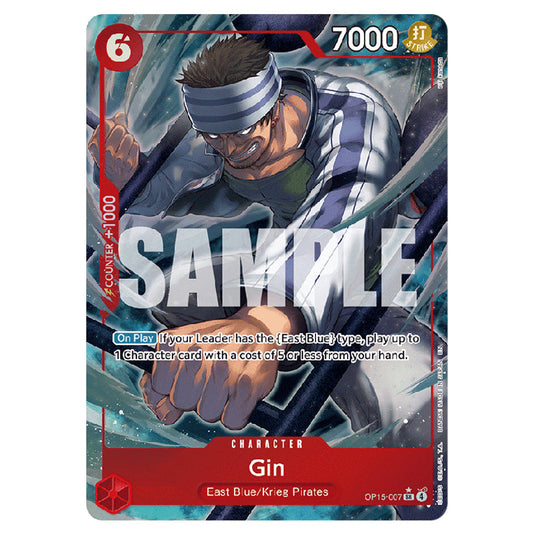 Gin OP15-007a card from the One Piece set Adventure on Kami's Island