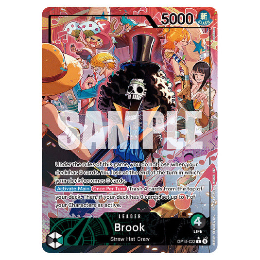 Brook OP15-022a card from the One Piece set Adventure on Kami's Island