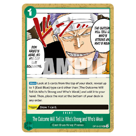 The Outcome Will Tell Us Who's Strong and Who's Weak OP15-037 card from the One Piece set Adventure on Kami's Island