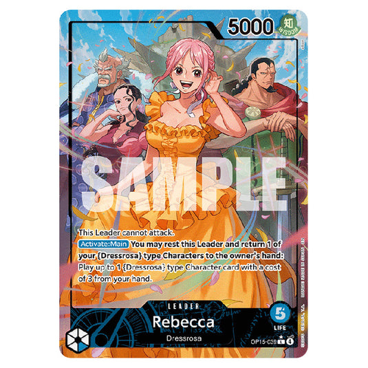 Rebecca OP15-039a card from the One Piece set Adventure on Kami's Island